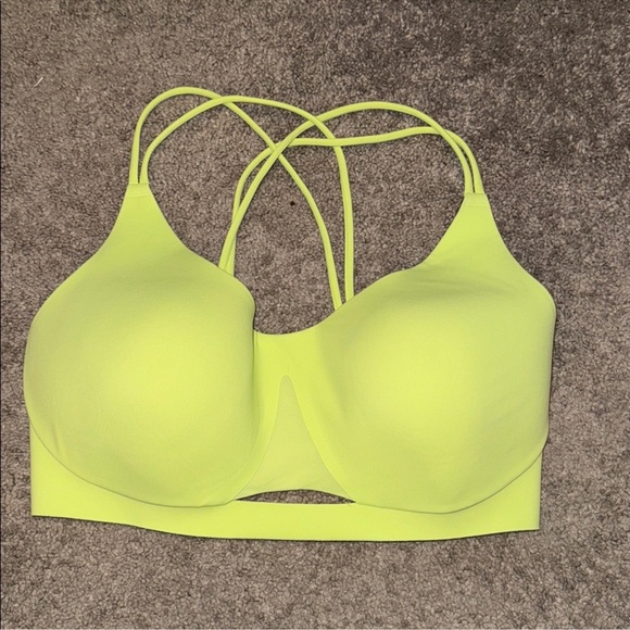 Victoria's Secret Neon Yellow Sports Bra - Picture 2 of 4